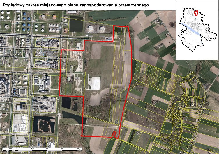 Plan Orlen - Wschód - granice planu