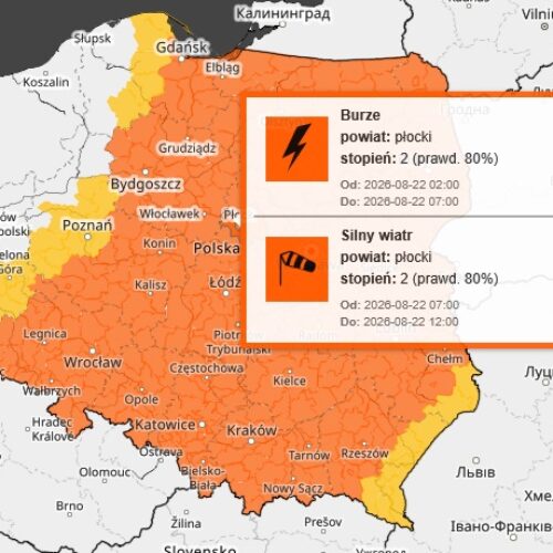 Ostrzeżenie meteo – burze