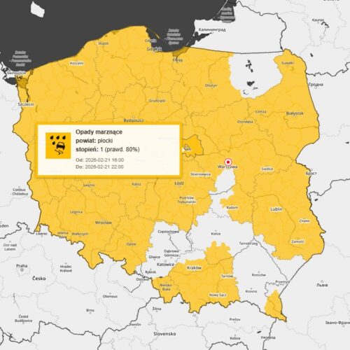 Ostrzeżenie meteo – marznące opady, gołoledź
