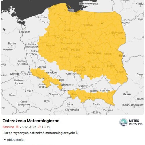 Ostrzeżenie meteo – oblodzenie