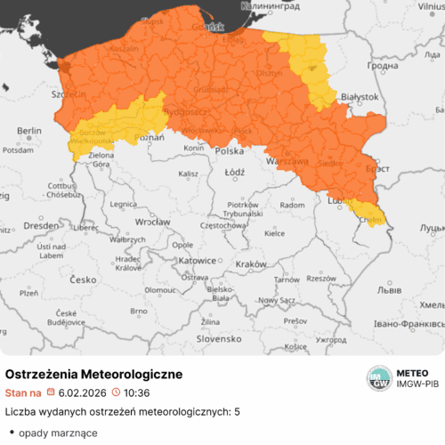 Uwaga na marznące opady
