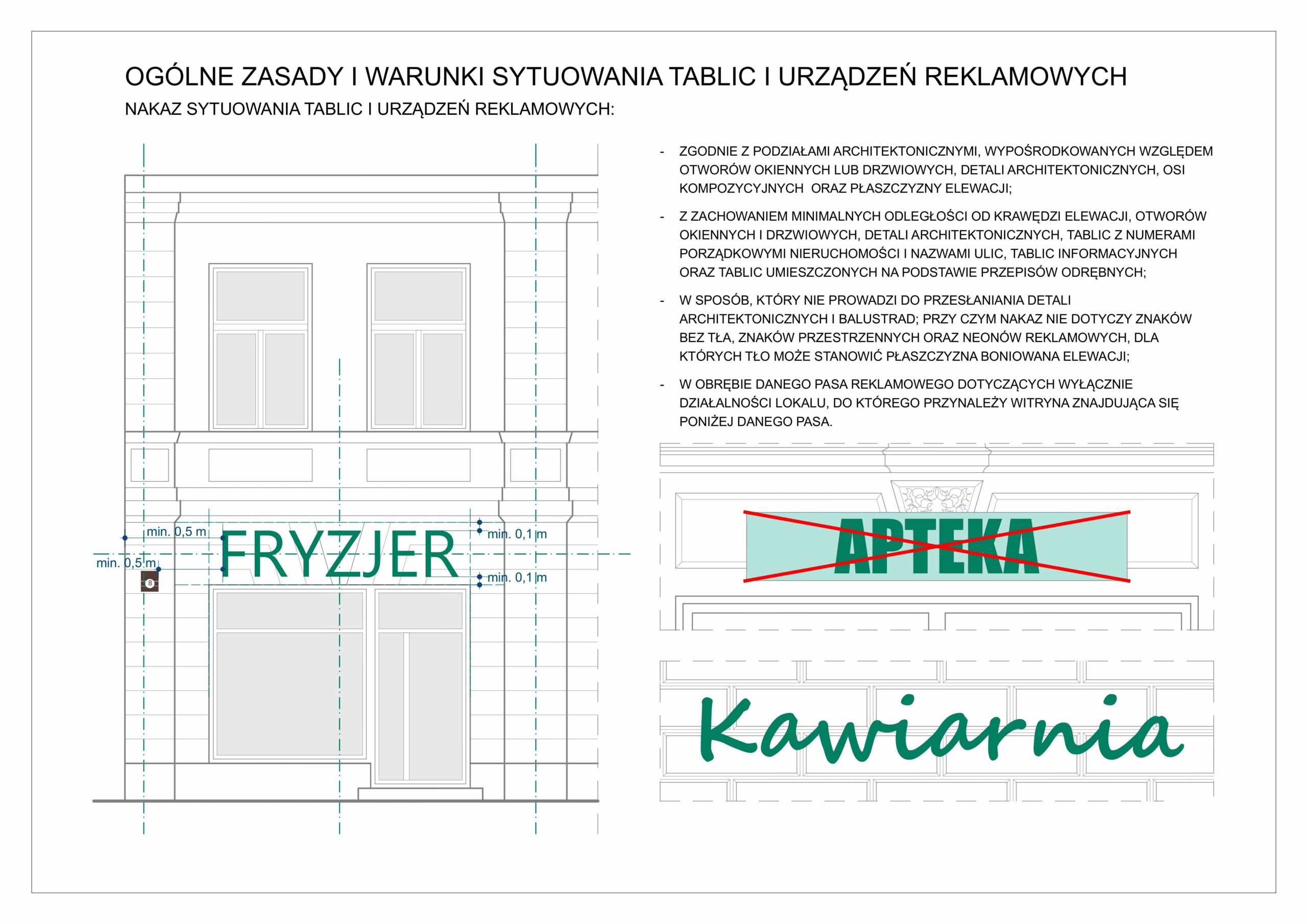 Ogólne zasady i warunki sytuowania tablic reklamowych