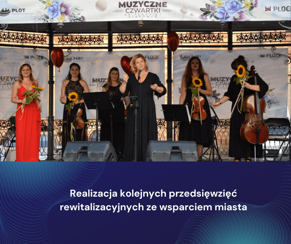  Realizacja kolejnych przedsięwzięć rewitalizacyjnych ze wsparciem miasta